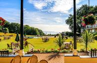 Al fresco dining area on a beautiful summers day