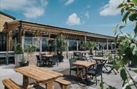 Dine outside at Greendale Farm Shop Cafe.