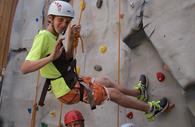 Climbing wall at Haven Banks