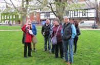 A Red Coat Guided Tour, on the Cathedral Green