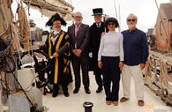 Mayor and crew at Exeter harbour festival