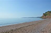 Ness Cove Beach angled image of the seafront