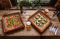 Two pizzas at Old Firehouse