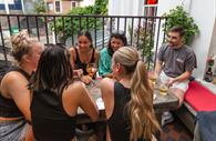 Old Firehouse outdoor seating area