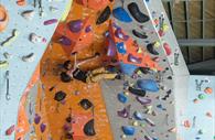 Lots of climbing routes at Quay Climbing Centre