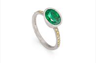 Polka Jewellery - ring with green stone