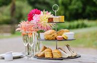 Afternoon tea with prosecco