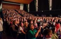 Packed house at the Corn Exchange