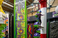 Different climbing routes at Clip 'n Climb Exeter