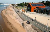 Cyclist on Exmouth Promenade