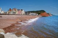 Sidmouth Beach and Cliffs