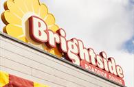 A colourful Brightside Roadside Dining sign.