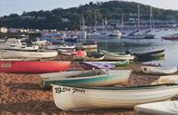 Teignmouth River Beach with boats