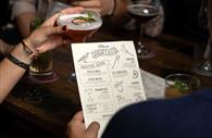 Cocktail menu at The Old Fire House