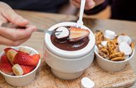 Chocolate fondue at Chococo