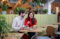 Visitors enjoy lunch in the Garden Restaurant at RHS Rosemoor