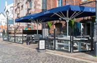 On the Waterfront, al fresco dining area