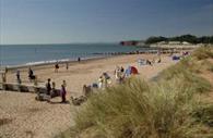 Angled image of Dawlish Warren beach