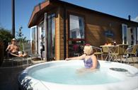Ladram Bay hot tub lodge