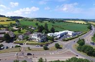 Devon Hotel angled view of the exterior