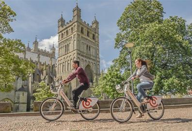 Co Bikes & Exeter Cathedral