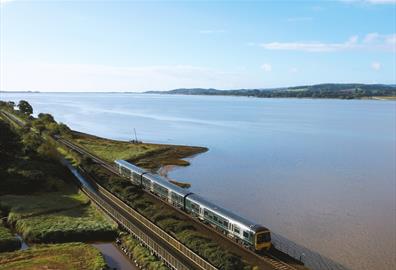 GWR train on the River Exe Estuary
