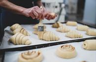 Brushing pastries - photo credit Emily Fleur