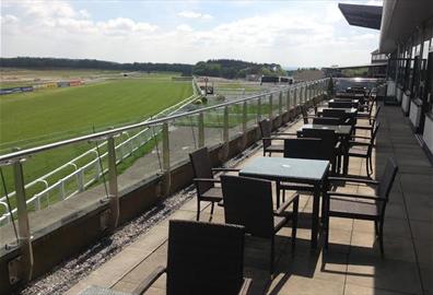Exeter Racecourse - seating right by the racecourse 