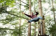Swinging in the trees at Go Ape!