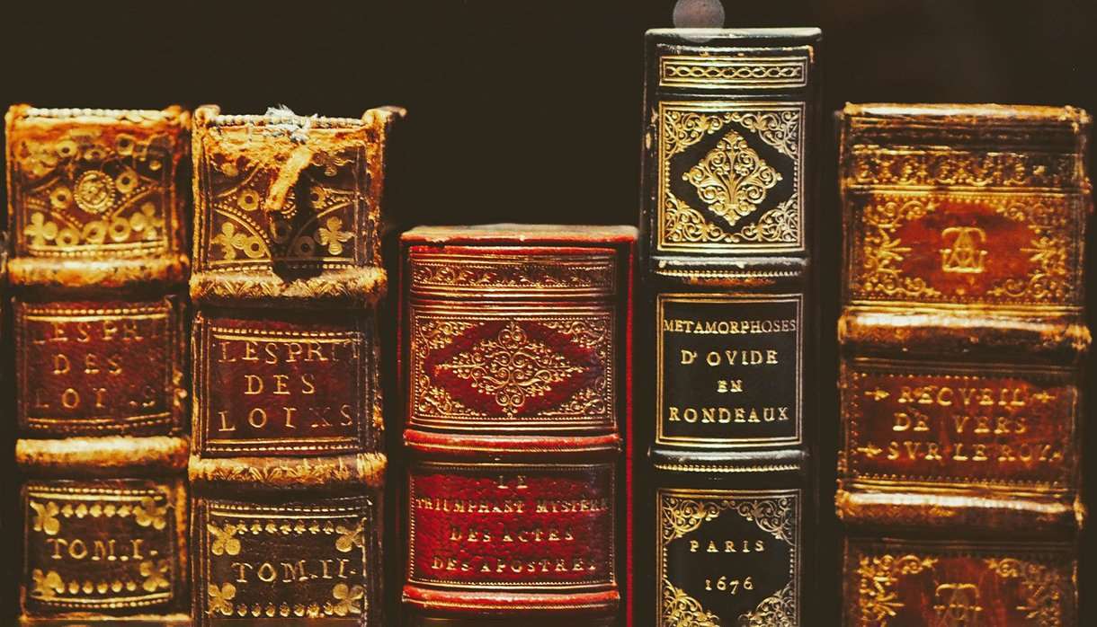 Collection of old historic books