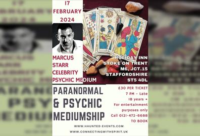 Paranormal & Psychic Mediumship Event with Celebrity Psychic Marcus Starr