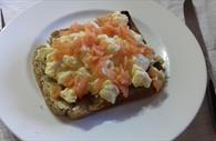 Salmon and Egg on toast