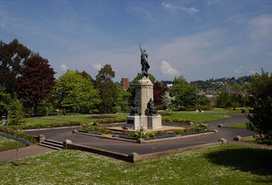 War statue in Exeter Nothernhay Gardens