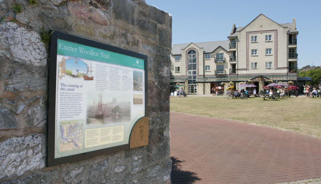 Image of the Exeter Woollen Trail signage. Copyright: Tony Howell