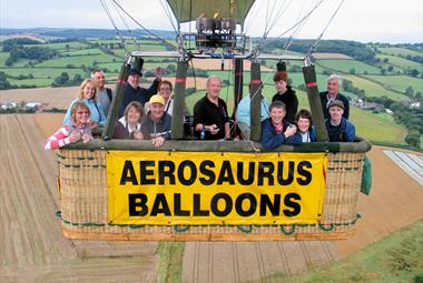 An Aerosaurus Balloon in the air