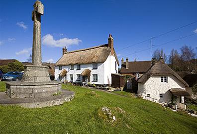 Lustleigh, Dartmoor - memorial and village buildings