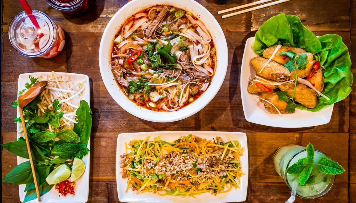 A selection of Pho dishes