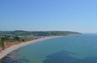 View of Seaton from the South West Coast Path