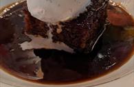 Sticky toffee pudding at Luciano's
