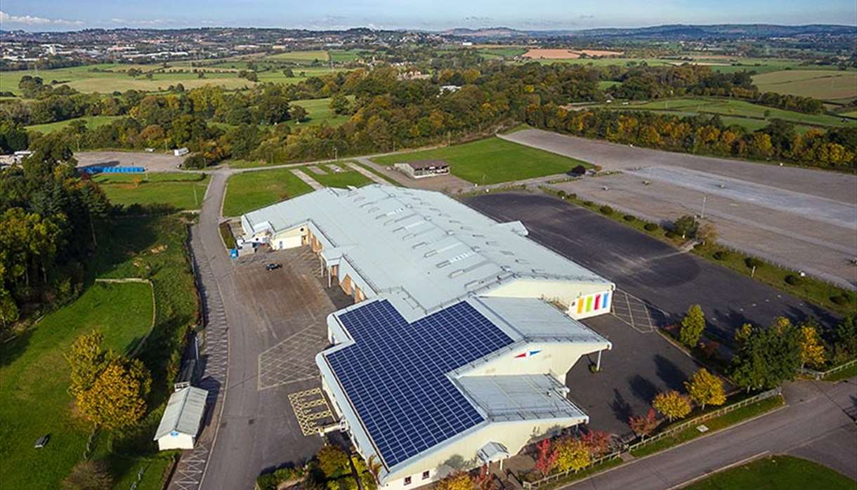 Aerial view of Westpoint, Exeter