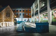 Guildhall Shopping Centre external shot Christmas lights