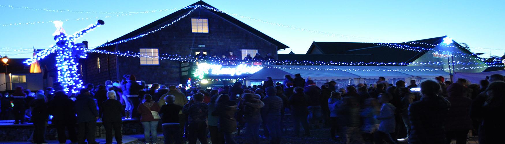 Christmas lights at the Museum, Stanley, Falkland Islands