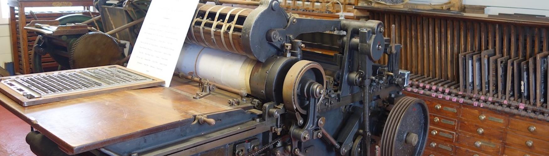 Old printing press in the Falkland Islands