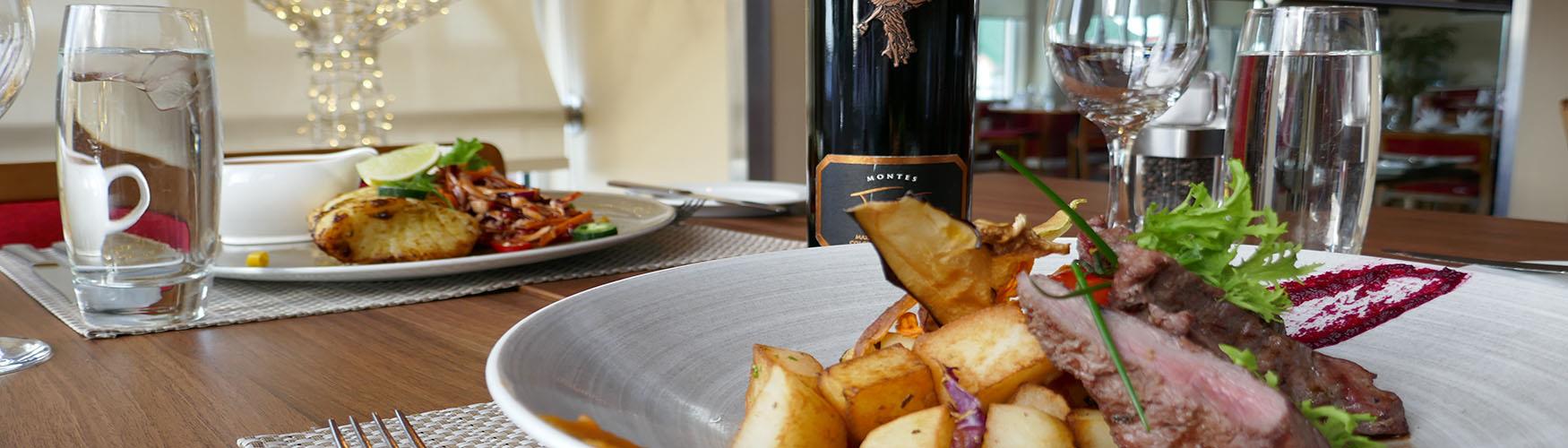 Eating out at a local restaurant in Stanley, Falkland Islands