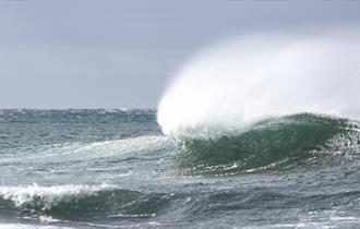 Waves for surfing in the Falkland Islands