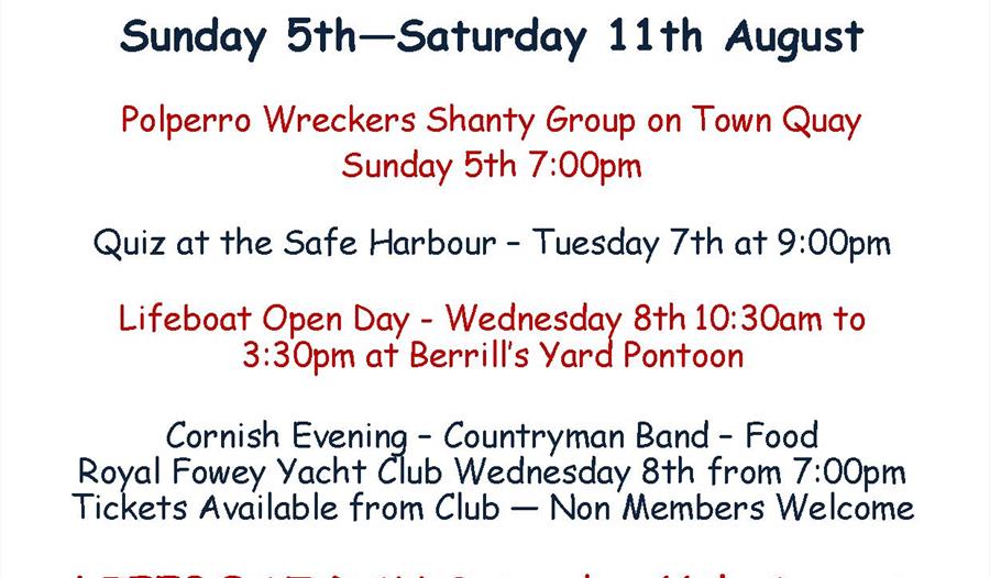 Fowey Lifeboat Week