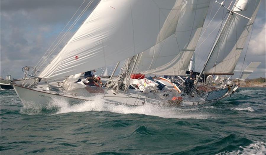Gipsy Moth IV visits Fowey