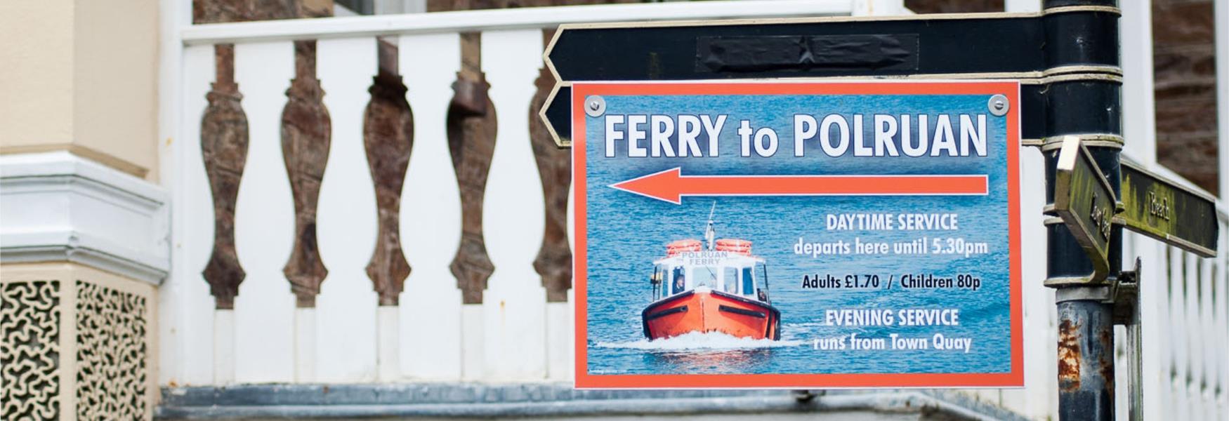 Ferry to Polruan sign (c) Justine Hambly Photography