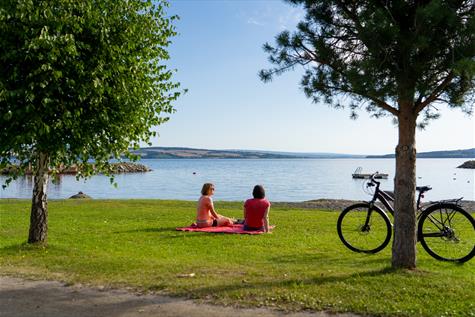 Mjøstråkk, sykkeltur rundt Mjøsa, Hekshusstranda Camping, Innlandet