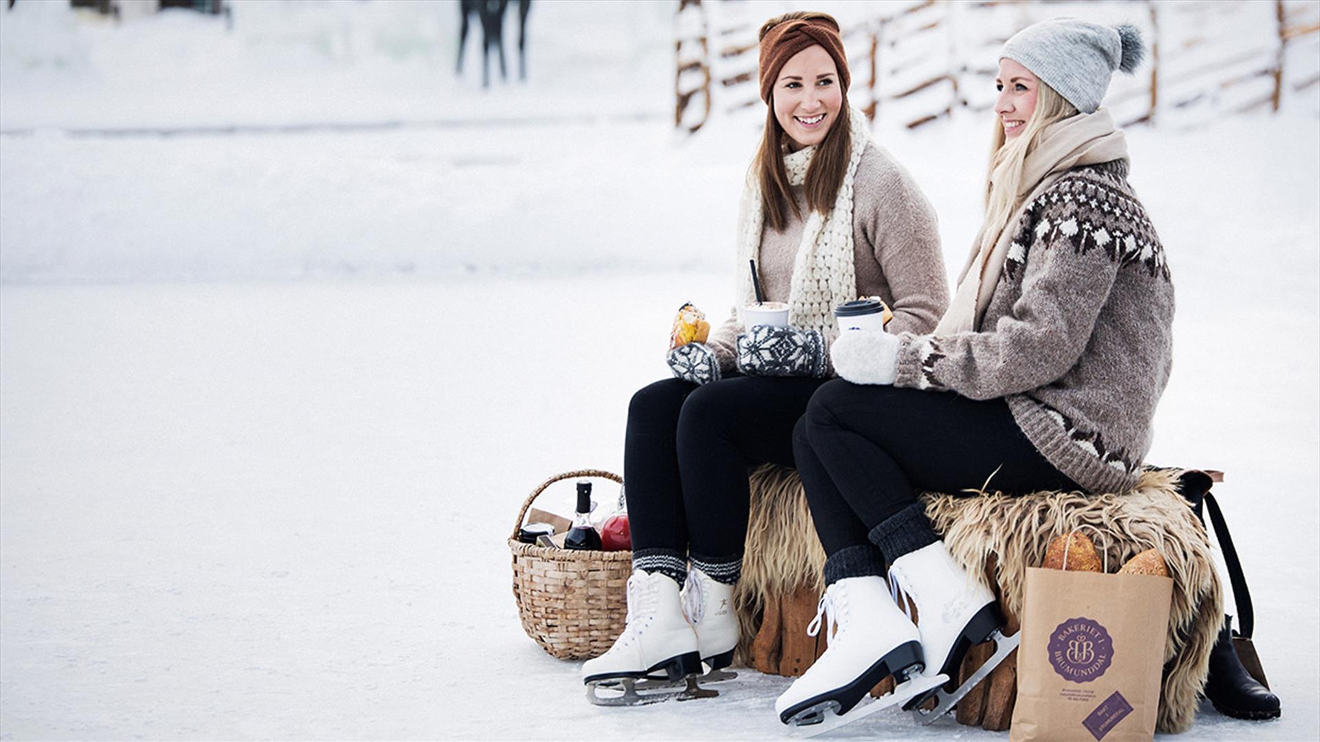 Vinter - Skøyter og god stemning i Ringsaker